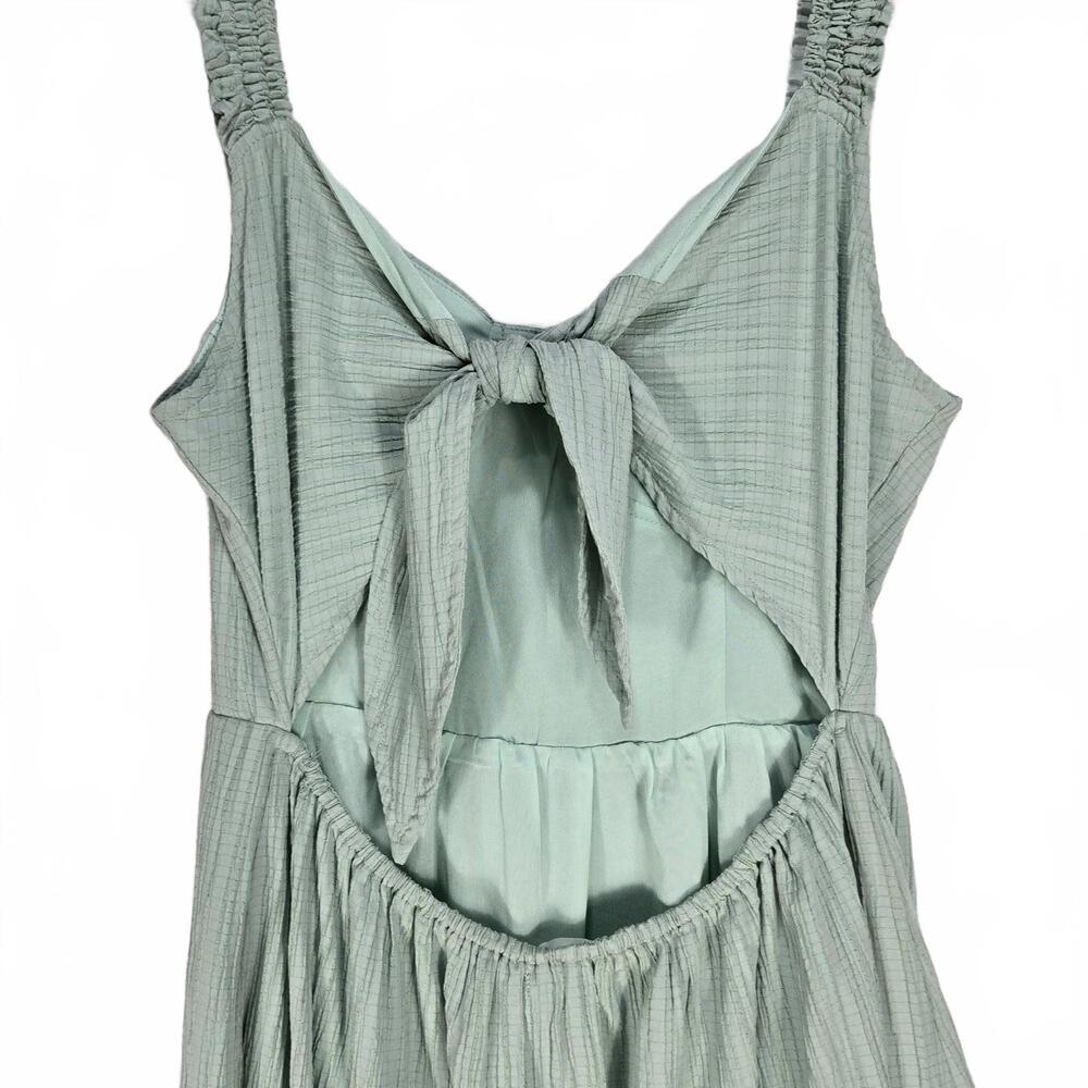 Altar'd State Maxi Dress Women's Size L Sleeveless Open Back Blue/green Tiered - Picture 4 of 8